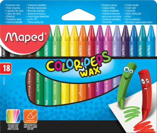 Picture of MAPED CRAYONS SOFT WAX X18